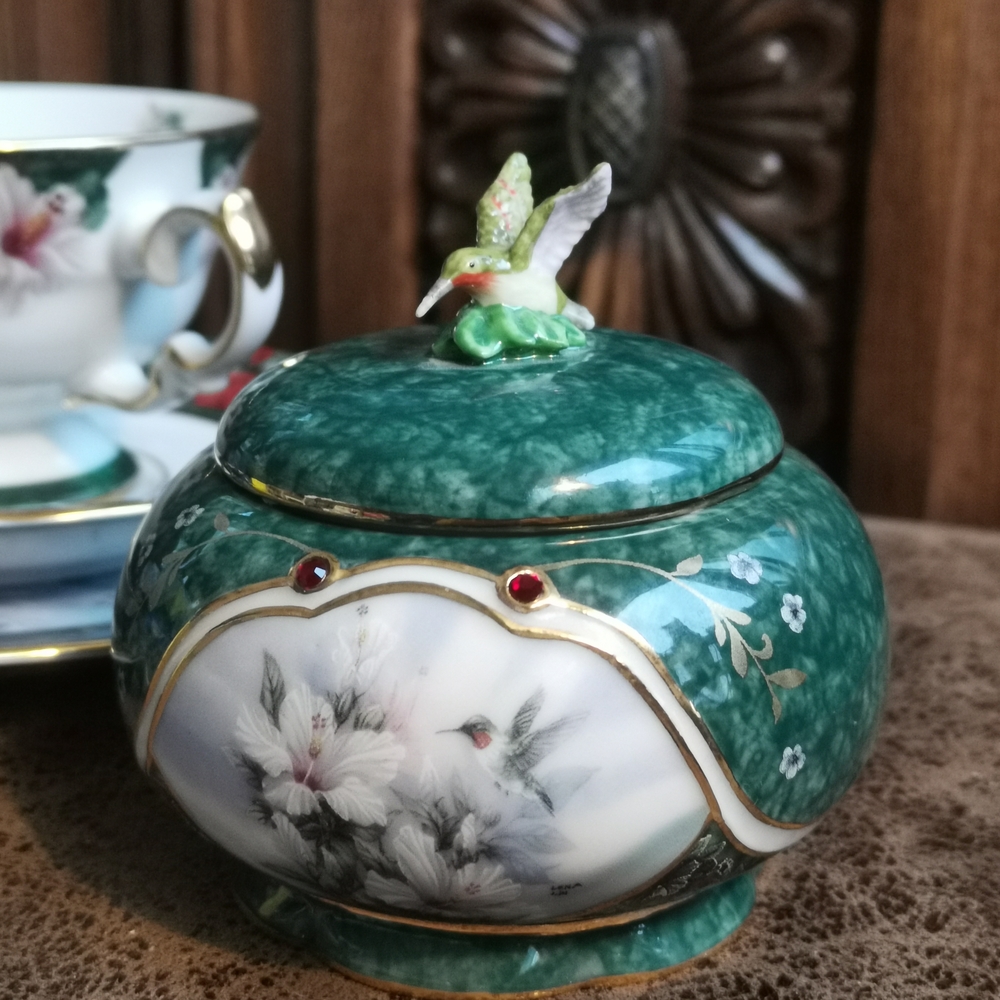 Lena Liu's Jeweled Hummingbird Ceramic Jar